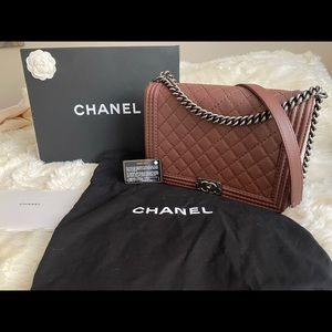 Limited Chanel Quilted Large Boy Flap!! For from Taiwan..